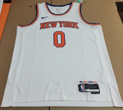 NBA 0 Divincenzo New York Knicks Maillot Blanc imprimé